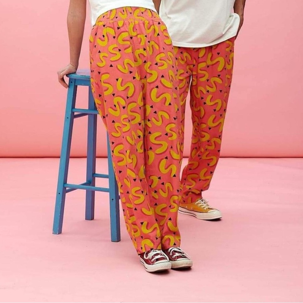 Lucy and Yak Kia Avery Print Trousers Abstract Organic Cotton